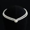 Korean Western Style Double Layer Pearl Wedding Choker Necklace