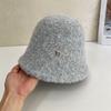 Thickened Plush Warm Bucket Hat Women's Autumn and Winter Big Head Circumference Shows Small Face Bucket Hat Fashionable Versatile Basin Hat