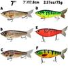 Naluci de pescuit 2 articulate Swimbait Crankbait Pește realist Momeală tare Cârlig Păstrăv Biban Bass Naluci Muskie 4 inch 7,8 inch