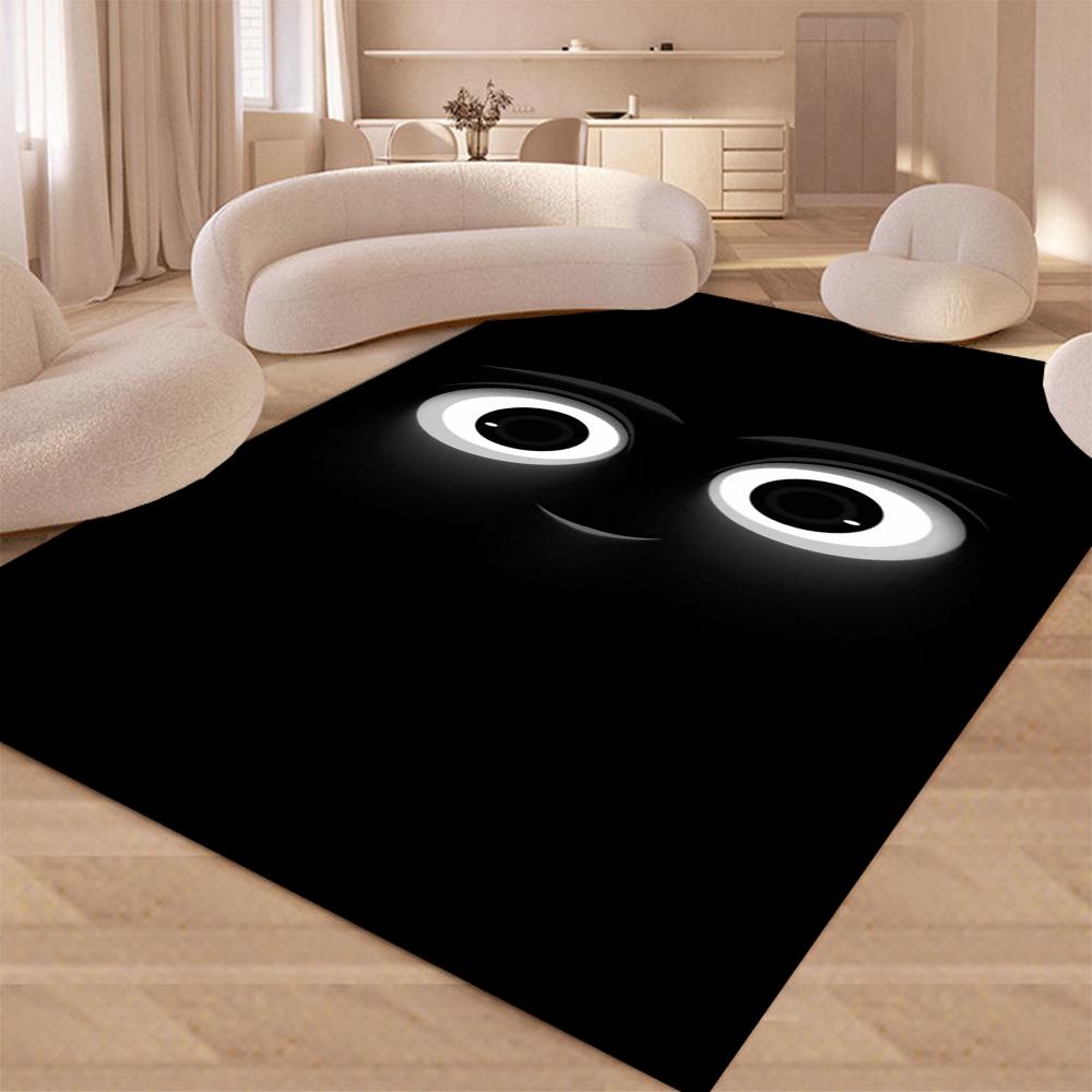 Cute Black Cat Carpet Living Room Decorative Bedside Bedroom Children's Crawling Mat Carpet Floor Mat Bedside Rugs Gift