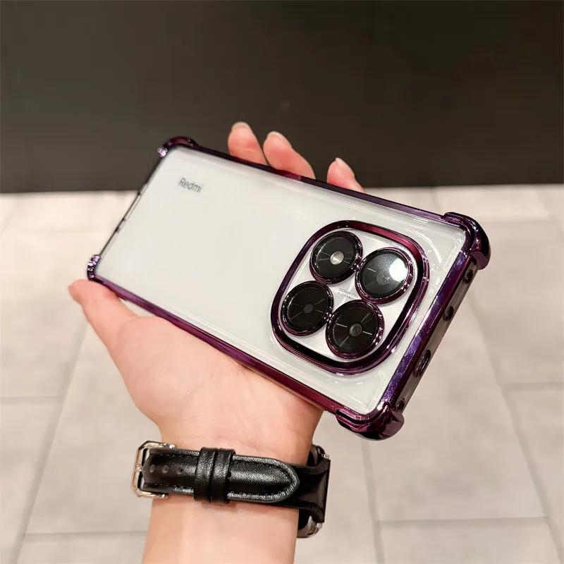 

Чохол для Xiaomi Redmi Note 14 Pro Plus 12 13 11 10 Redmi 13C 14C 10C 12C Протиударний Прозорий із захистом об єктива камери Xiaomi 15T фіолетовий