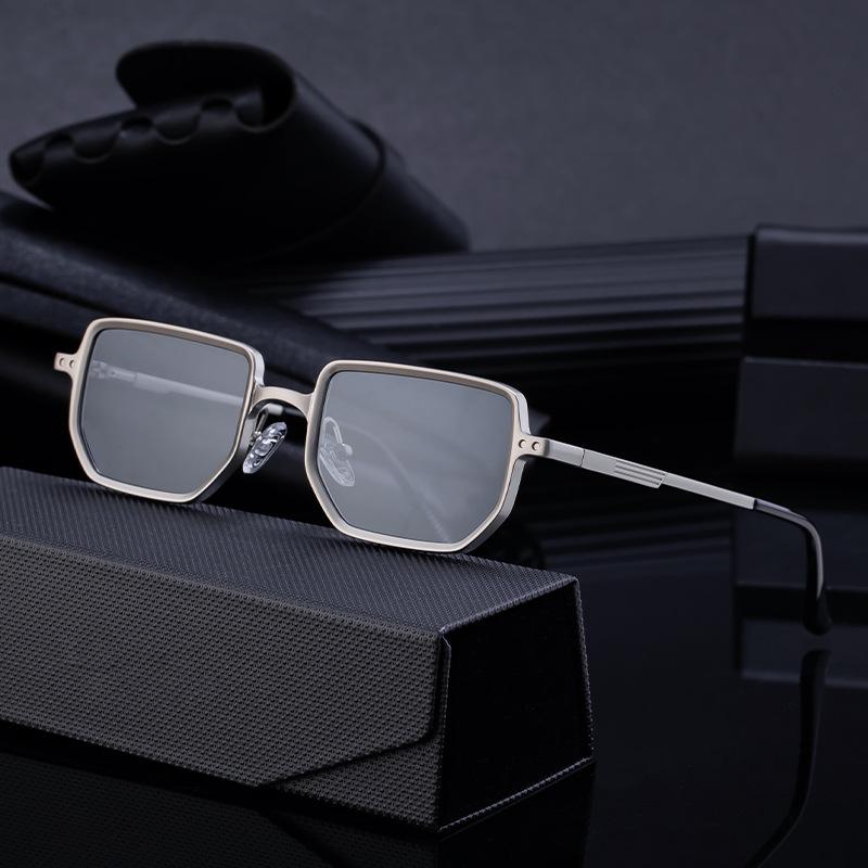 Box Sunglasses Men'S Metal Spring Glasses Legs Glasses Sunscreen Sunglasses Men'S Shades