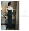 Elegant Low-Cut Slim Fit Nightclub Evening Gown A717