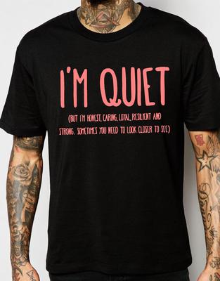 I’m Quiet But Resilient T-Shirt Positive Mental Health Awareness Quote Black Top