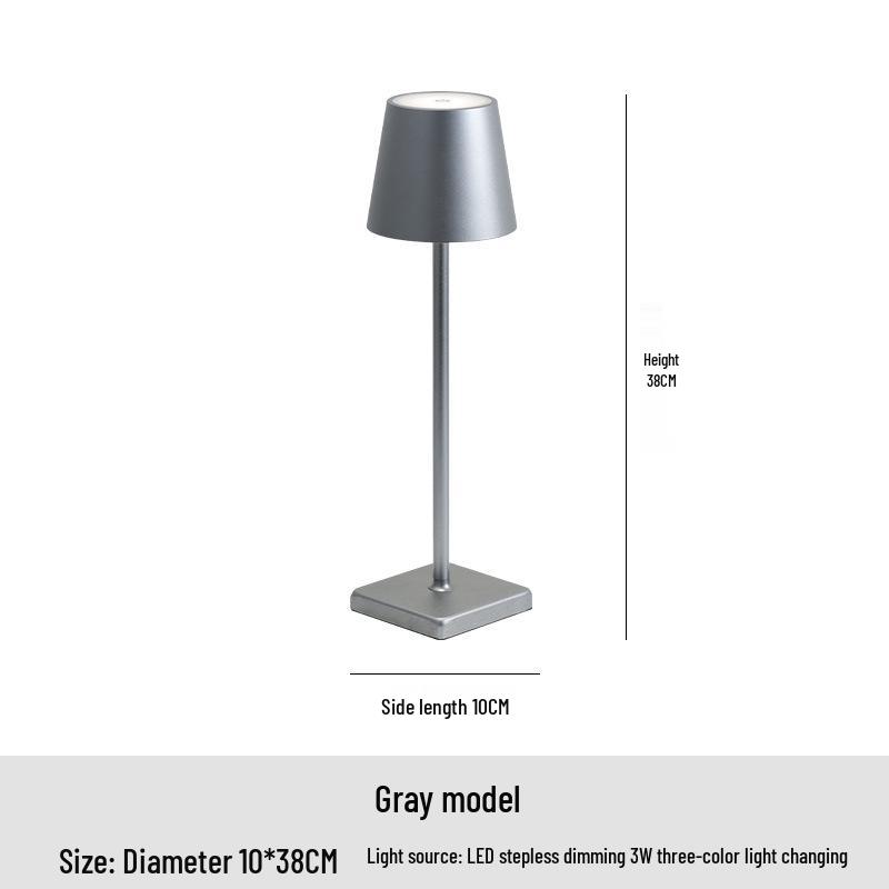 All-Aluminum USB Charging Touch Table Lamp - Modern Minimalist Night Light