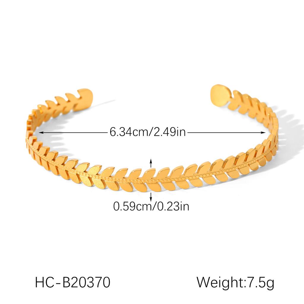 18k Gold Jewelry Stainless Steel Open Bangle Light Luxury Hand Jewelry Versatile Non-fading Titanium Steel Accessories