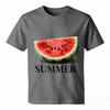 Fresh Summer Watermelon Summer Typography Print Unisex Loose Fit Cotton Casual Tees