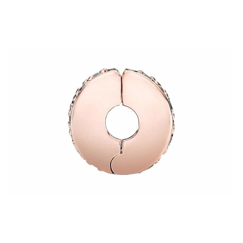 Pandora Sparkling Elegant Silicone Clip Cubic Zirconia Necklace/Pendant Women's Rose Gold 781817CZ