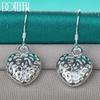 Heart Pendant Earrings Silver Fashion Jewelry