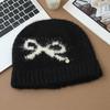 Korean Sweet Bow Jacquard Cold Hat Autumn and Winter Fashion Versatile Knitted Wool Hat Outdoor Cold Warm Hat New