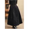 Women's Spring Autumn Winter Japan South Korea Temperament Retro Corduroy Skirt Elastic Waist Temperament Pendulum Skirt Velvet Long Skirt