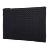 Bottega Veneta Intrecciato Classic Woven Design Zip Closure Lambskin Clutch Women Clutch Black 522430V3UN11275