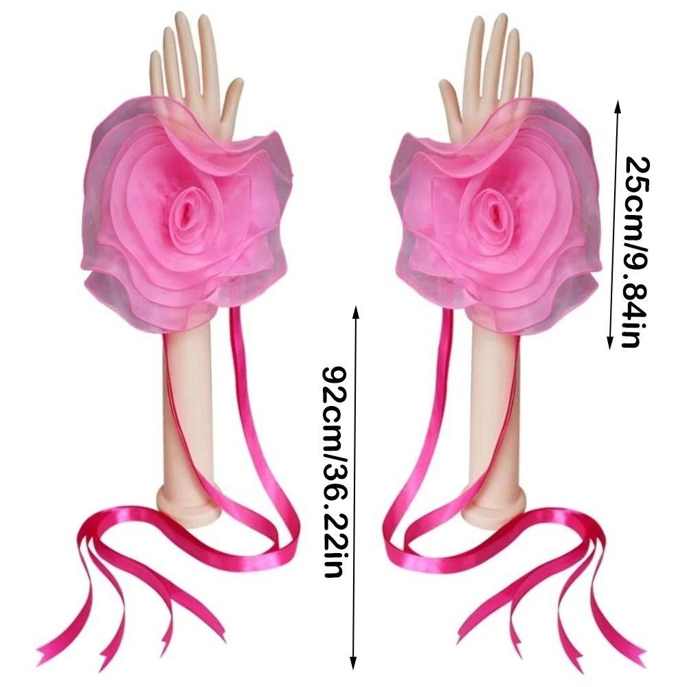 Wrist Strap Modern Dance Hand Sleeve Stereo Flower Latin Dance Accessories  Samba Dance