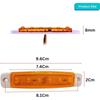 2 PCS 6 LED Side Marker Lights 12V Clearance Indicator Lamps for Truck Trailer RV Boat Bus Rear Side Marker LED with High Visibility Lens (Amber, LED)