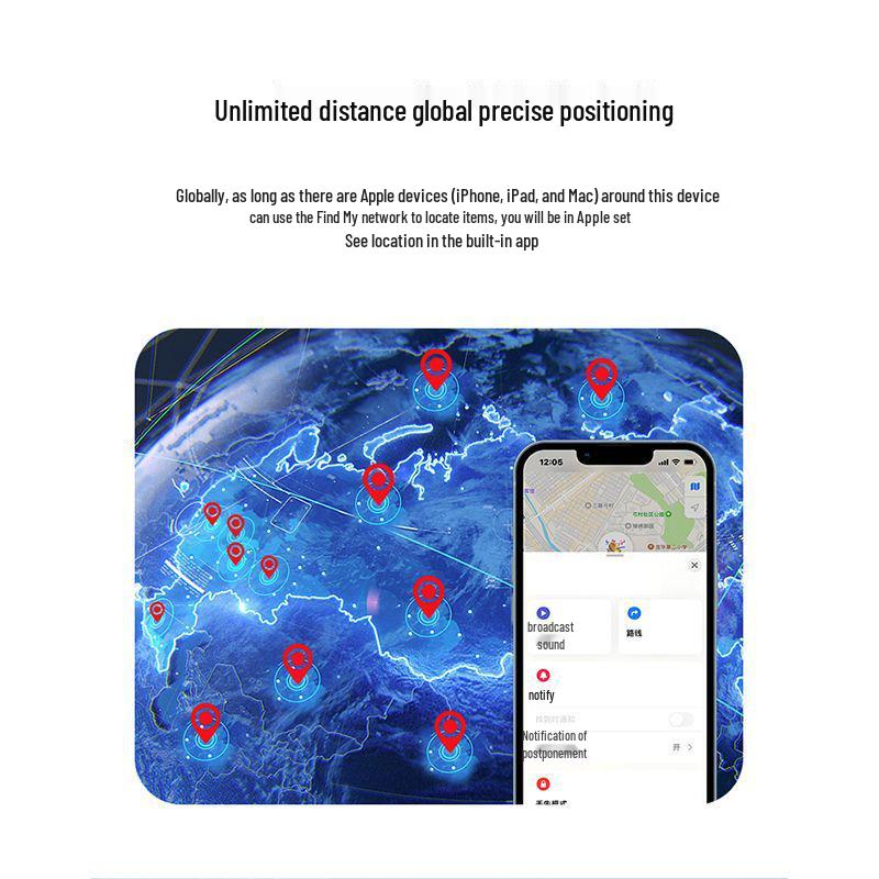 Airtag Alternative Locator - Anti-loss Tracker for Pets, Kids, and Keys, Compatible with Apple Devices