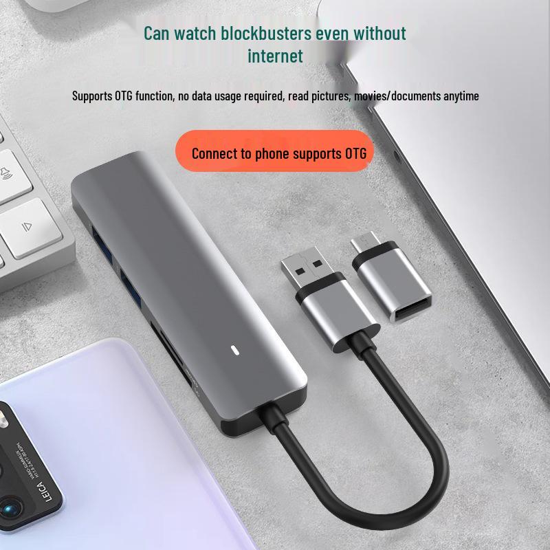 Type-C 5-in-1 Hub with SD/TF and USB 3.0 Ports & Type-C 2-in-1 Dock
