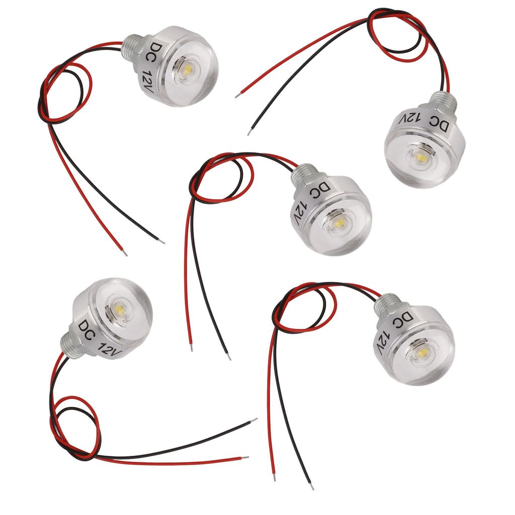 5PCS LED In Ground Well Light DC 12V 1W Mini Embedded Spotlight LED Deck Lamp for Jewel Cabinet