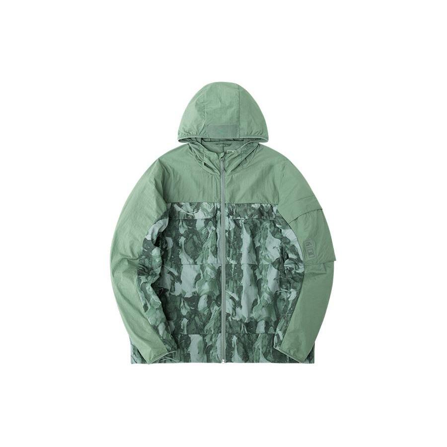 Anta Outdoor Collection Trench Coat Men s Blue Tile Green/All Over Print 152426604-2 XL