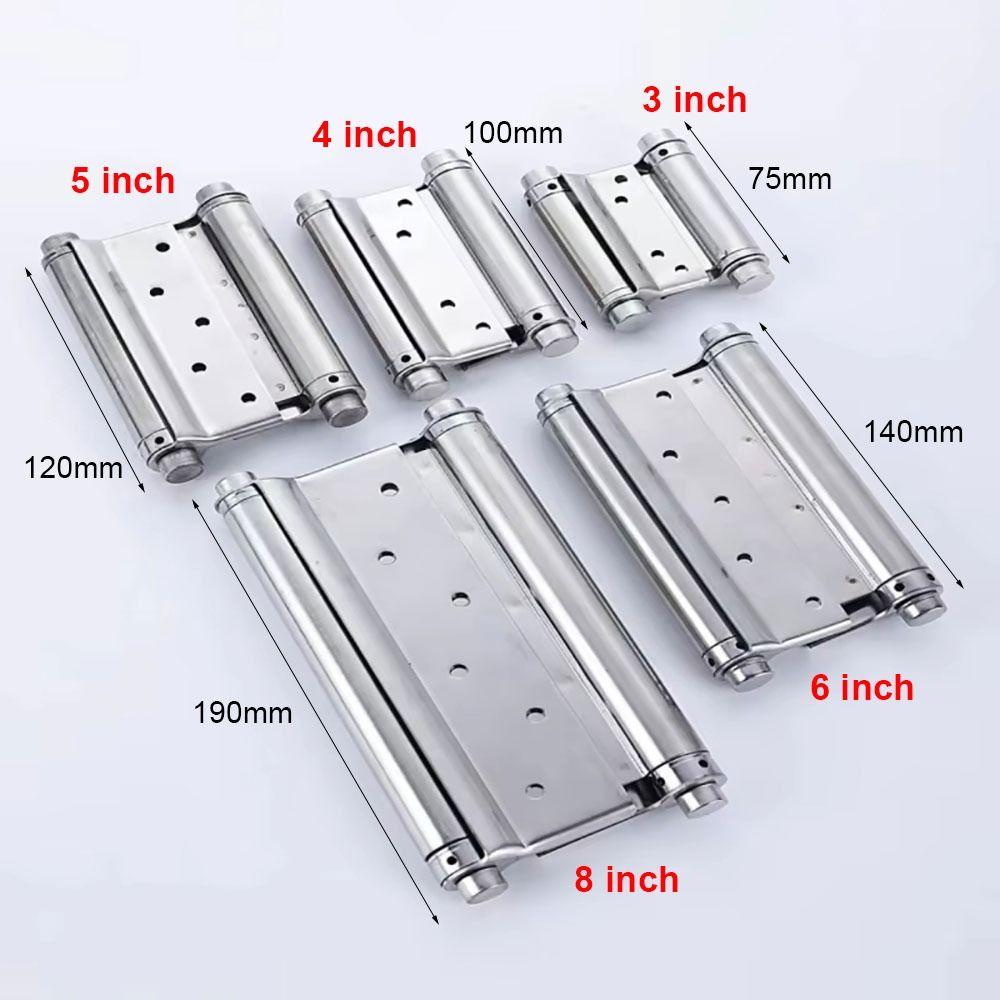 1Pcs Double Opening Door Hinge With Inner And Outer Free Spring Hinge Hardware Accessory
