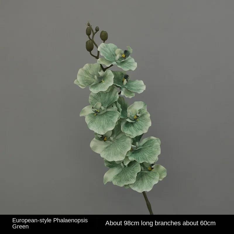 Lifelike 9 Heads Artificial Butterfly Orchid Multi Color 3D Simulation Flower 98cm Real Touch Plant Fake Phalaenopsis Flower