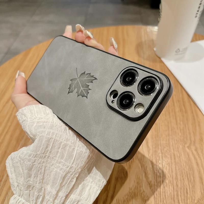 

Luxury Cortex Tree Leaf Matte Phone Case For For Iphone 11 12 13 14 15 16 17 Pro Max Plus Air Bumper Cases Back Cover For iPhone 11Pro