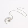 European & American Fashion Jewelry: Luminous Moon Heart Necklace with Clavicle and Sweater Chains