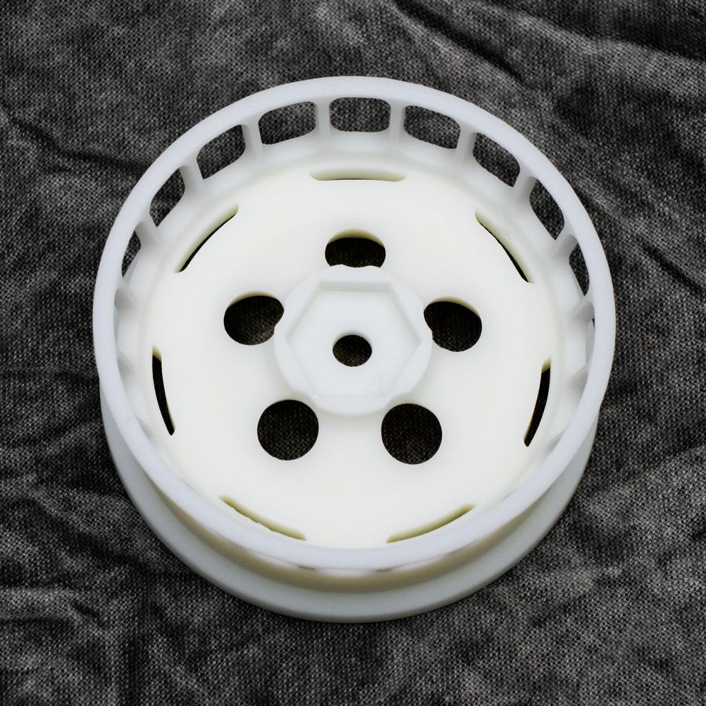Soft Slim Wheel Type M (Offset 4) for RC Drift, 3D Printed, White