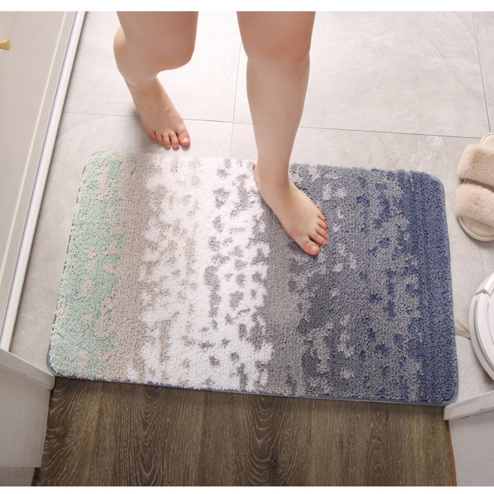 Print Sponge Bathroom Cashmere Thickening Mat Bath Non-slip Carpets In Wash Basin Bathtub  Floor Rug Shower Room Doormat Memory Foam 3D Pad