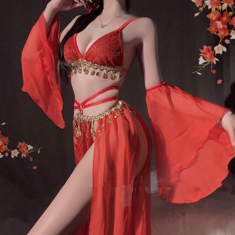 Sex Underwear Exotic Princess Retro National Passion Lingerie Sexy Temptation Hanfu Fairy Gauze Night Dress Uniform Pajamas Set
