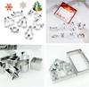 Christmas Cookie Cutter 3D Christmas Biscuit Cutters Set-Gingerbread Man,Christmas Tree House Snowman Holiday Cookie Mold For DIY Cake Baking