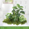 Luxury Faux Green Plant and Flower Decor - Indoor Moss and Grass Clusters for Elegant Landscaping.