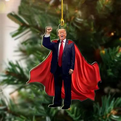 2024 Ακρυλικό Αναμνηστικό Στολίδι Πολιτείας ΗΠΑ Τραμπ Αμερική Διακόσμηση Προεδρικών Εκλογών Χριστουγεννιάτικα Δώρα για Φίλους