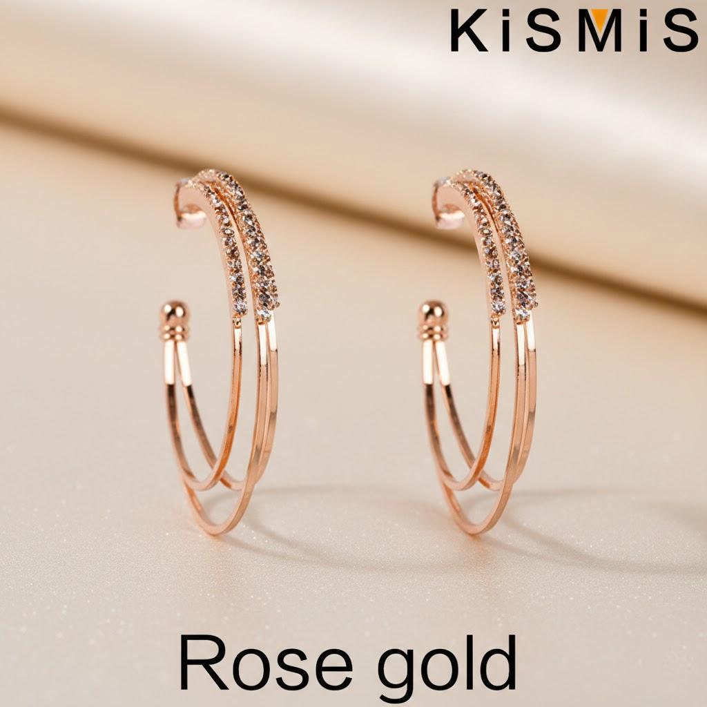 

Silver Needle Circle Earrings Luxury Fashion Personality Hoop Earrings Jewelry Gifts Women Accessories