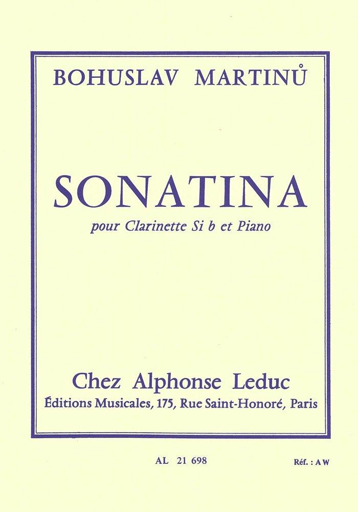 

Мартину: Сонатина (кларнет, фортепиано) Издательство Leduc