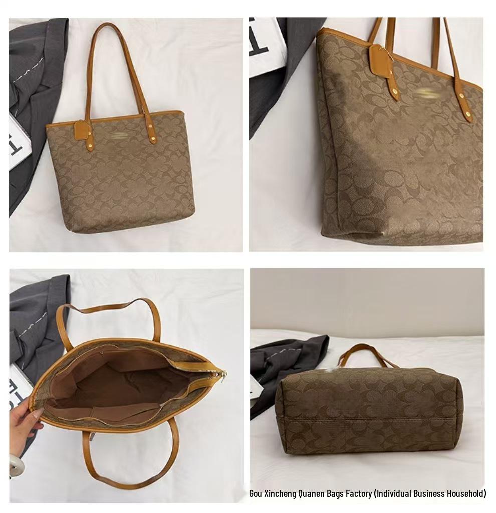 Stylish Printed Handbag: Versatile Large Bag for Women, European & American Popular Crossbody Shoulder Bag