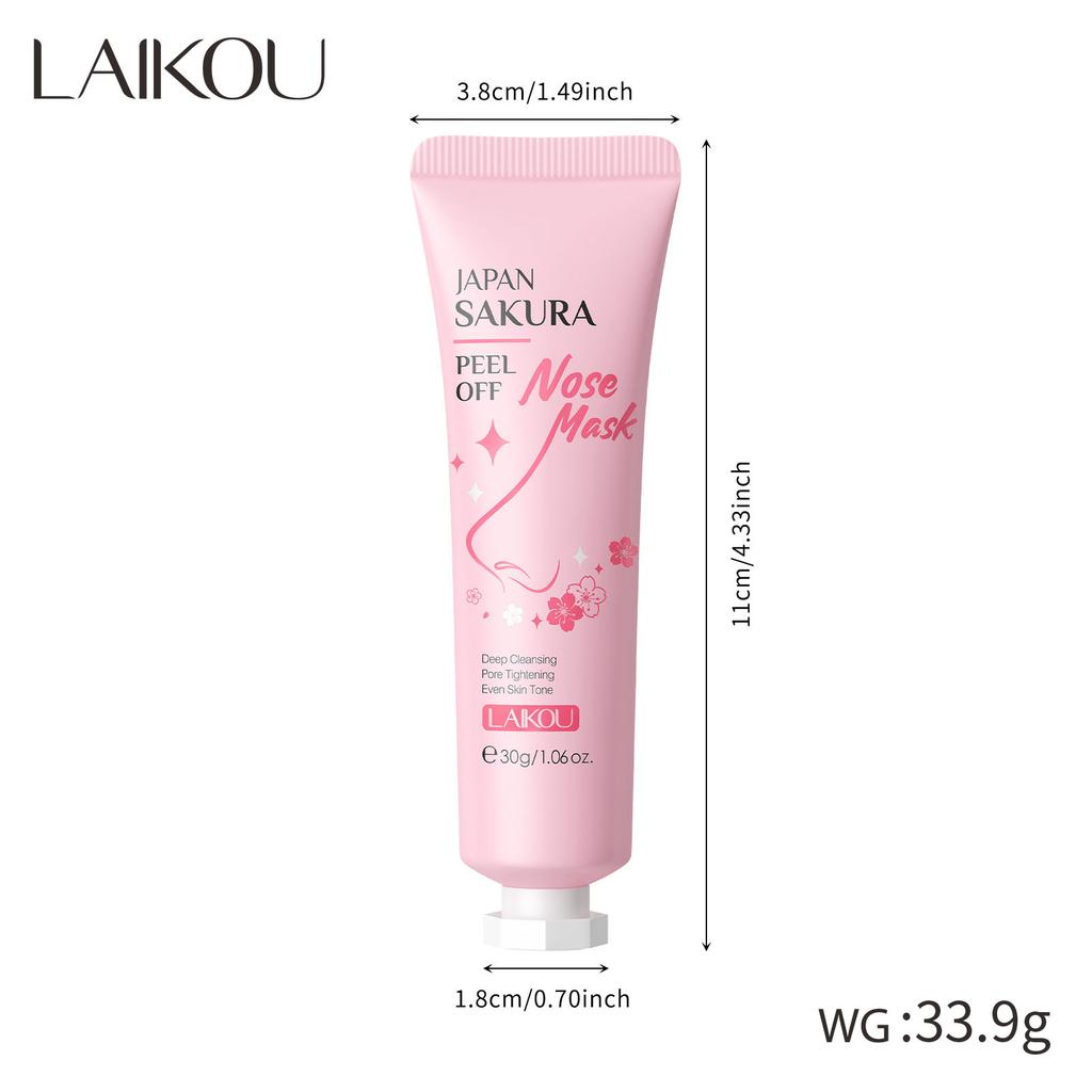 Sakura Peeling Nose Mask Deep Cleansing Oil-Control Shrink Pores Blackhead Removed Tear Off Mask Improve Roughness Skin Care