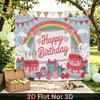 Rainbow Party Backdrop 1pc - Polyester Background