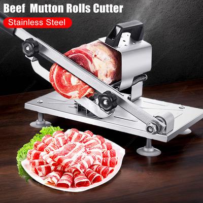 Beef Mutton Slicer Machine Stainless Steel Meat Slicer Meat Thin Slice Frozen Household Barbecue Hot Pot Cooking Fruit Vegetable