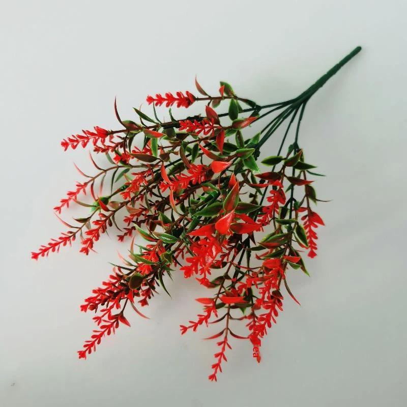 Lifelike Artificial Lavender Fake Flower Safe BPA-free Plastic Faux Plant 34cm 1Pcs for Wedding Home Coffee Table Decor