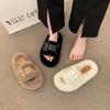 Mao Mao Slippers Women's Wear 2025 New Autumn and Winter Internet Celebrity Xiaoxiang High-end European Home Cotton Slippers Women