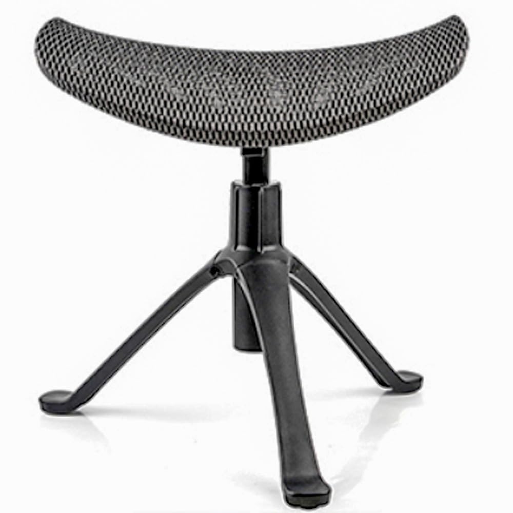 Adjustable Height Mesh Height Lumbar Office Remote Gray Ottoman, Rotating, Foldable, Under-Desk Footrest, Cushion, Adjustable, Lightweight, Gaming,