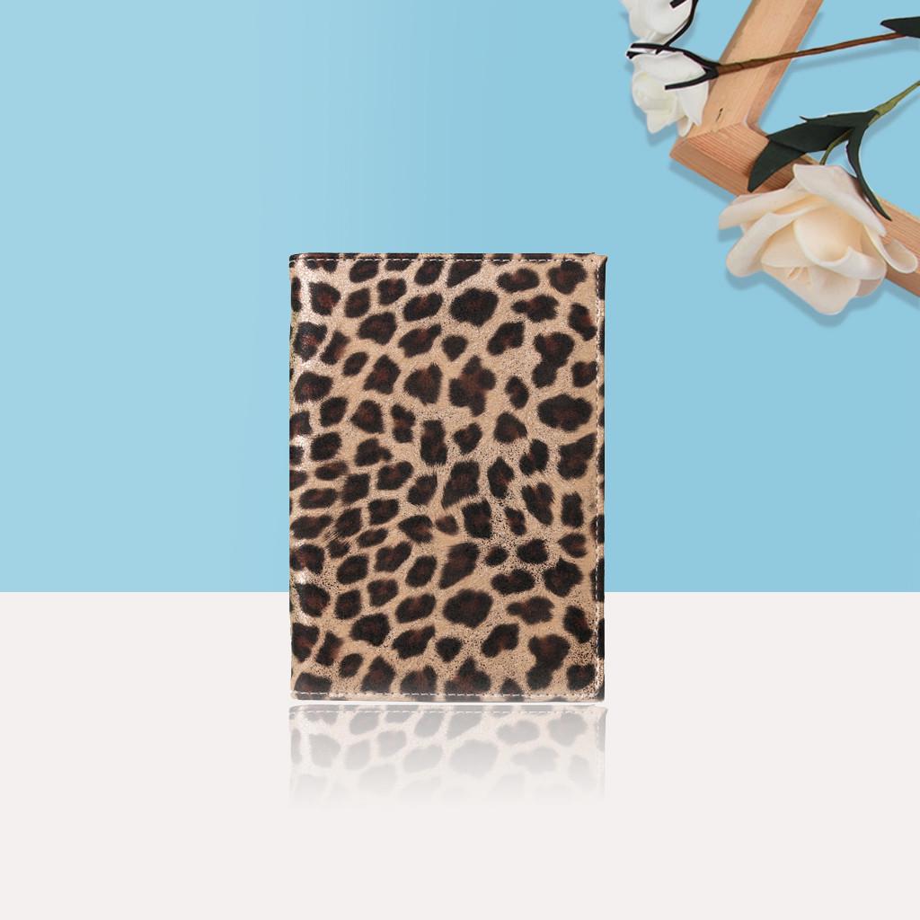 Passport Holder Protector Leopard Wallet Business Card Soft Passport Cover