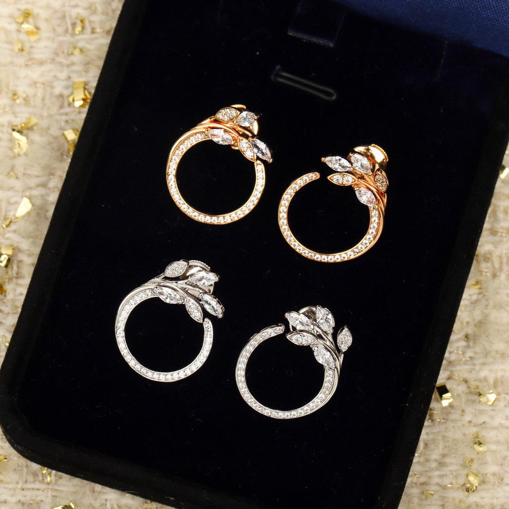 New Trend Hot Brand Earrings Luxury Jewelry for Women Fashion Diamond Designer Eardrop Pure 925 Sterling Silver Party Ear Stud
