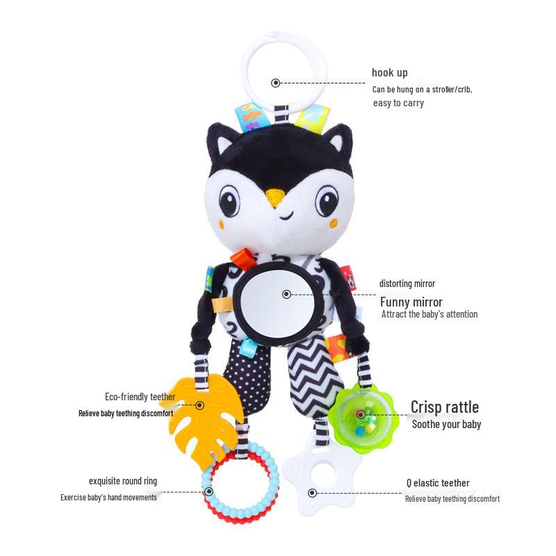 

Аипинци Черно-белый мобиль с коалой для малышей с прорезывателем