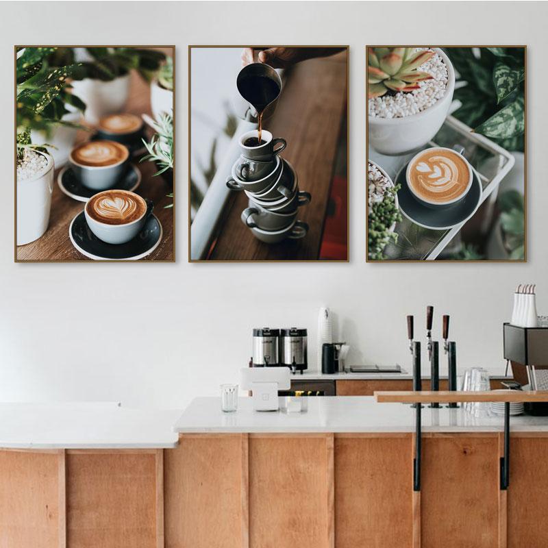 Coffee Posters Kitchen Decorative Painting Nordic Cafe Decor Pictures for Dining Room Wall Art Canvas Prints Cuadro No Frame