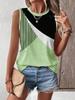 2026 New Striped Print Women's Elegant Tank Top Summer Street Fashion Tank Top Everyday Casual Women's Sleeveless T-shirt
