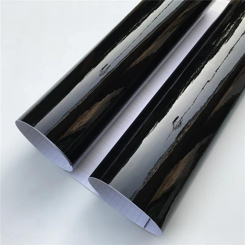 Ultra Glossy Black Vinyl Wrap Car Film Car Wrapping Film Foil Bubble Free For Car Sticker Bike Phone Console Skin