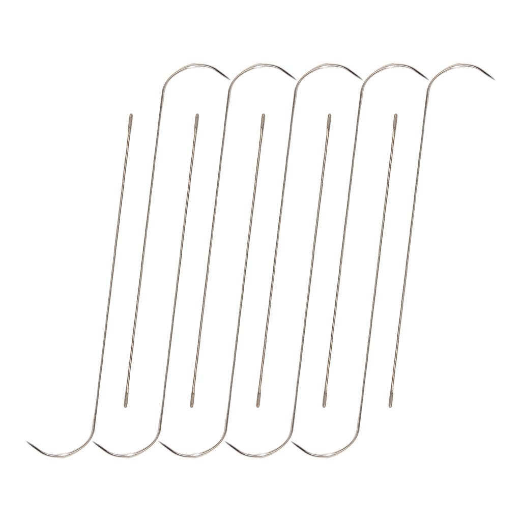 Pack Of 10 Ergonomic Curved Beading Needles For Efficient Jewelry Crafting With Enlarged Eyelets And Comfort Grip