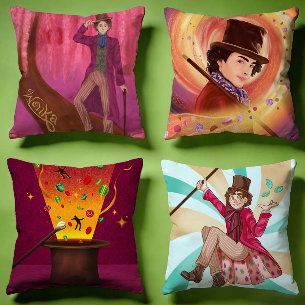 Stylish WWonkaer Cushion Cover Versatile DoubleSided Pillow Case Fit for Sofa Bed Car Daily Decor