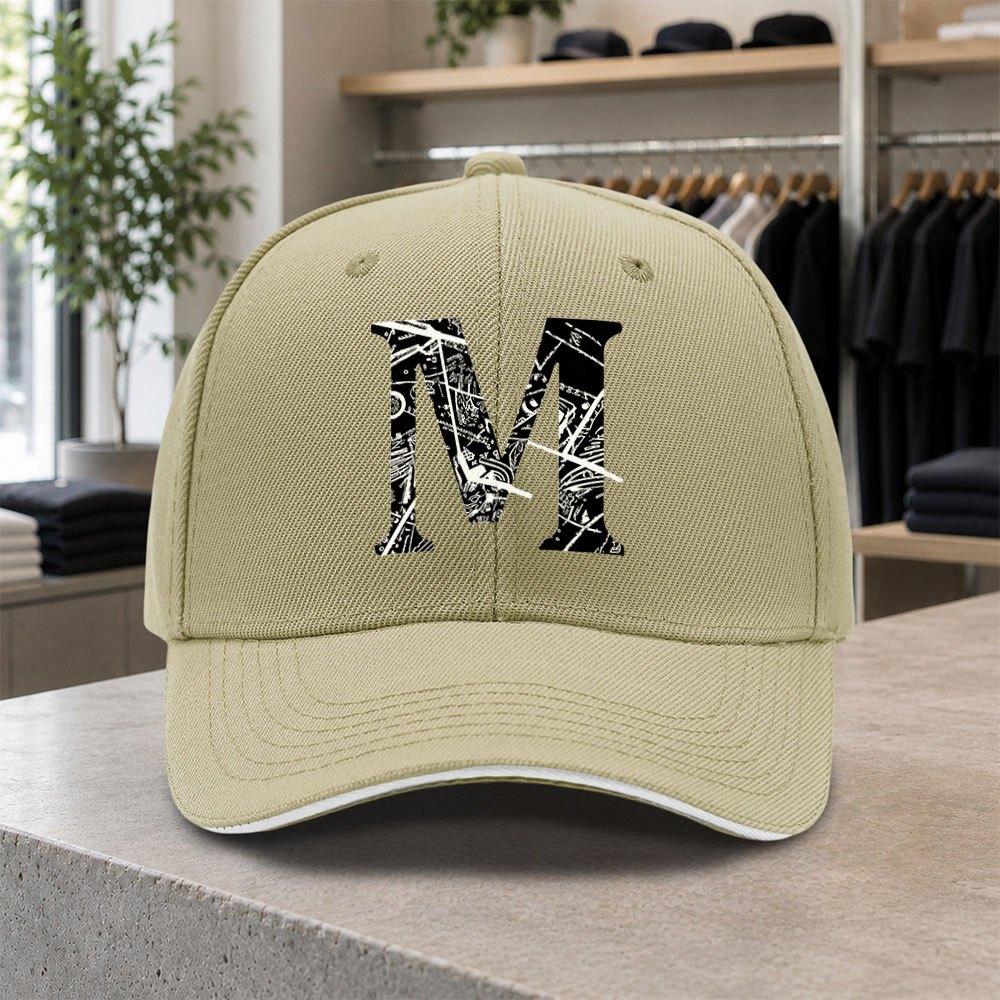 M Graffiti Baseball Cap For Men Lightweight Adjustable Duckbill Hat With Mthemed Design For Weddings Parties Birthdays